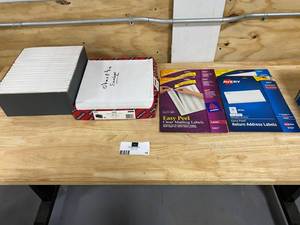 lot 18 image: Misc. Lot of Labels and Envelopes.