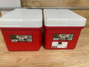 lot 55 image: IGLOO - Lot of 2 - 13 can coolers 9qt