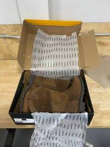 lot 59 image: DEWALT Mens Stanton Waterproof Wellington Work Boots - Steel Toe - Bison Brown Size 8(M)