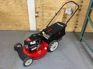 lot 66 image: TROY-BILT 21 in. 160 cc Honda Gas Walk Behind Push Mower with High Rear Wheels and 3-in-1 Cutting TriAction Cutting System