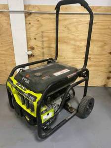 lot 67 image: RYOBI 6,500-Watt Recoil Start Gasoline Powered Portable Generator with CO Shutdown Sensor