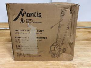 lot 15 image: MANTIS 12 in. 9 Amp Corded Electric TillerCultivator with 3-Position Wheels