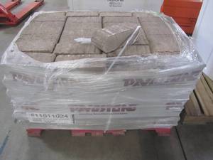 lot 305 image: Entire Pallet - SplitRock 10.5 in. x 3.5 in. x 4 in. Pecan Concrete Edger (168 Pcs.  147 Lin. ft.  Pallet) 11011024
