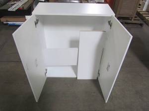 lot 208 image: Hampton Bay Designer Series Elgin Assembled 30x36x12 in. Wall Kitchen Cabinet in White W3036-ELWH