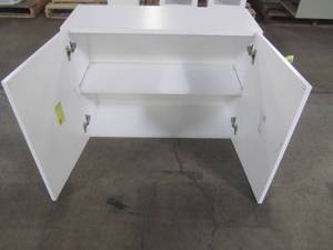 lot 220 image: Hampton Bay Designer Series Melvern Assembled 33x24x12 in. Wall Kitchen Cabinet in White W3324-MLWH