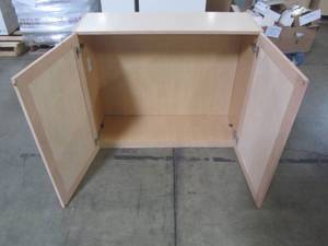 lot 313 image: Hampton Bay Easthaven Assembled 36x30x12 in. Frameless Wall Cabinet in Unfinished German Beech EH3630W-GB