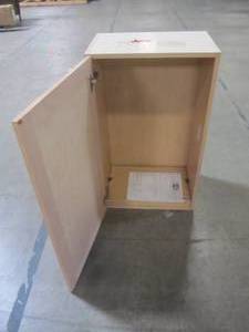 lot 314 image: Hampton Bay Easthaven Assembled 18x30x12 in. Frameless Wall Cabinet in Unfinished German Beech EH1830W-GB