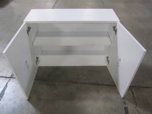 lot 316 image: Hampton Bay Designer Series Edgeley Assembled 30x24x12 in. Wall Kitchen Cabinet in White W3024-EDWH