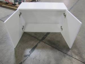 lot 317 image: Hampton Bay Designer Series Edgeley Assembled 30x18x12 in. Wall Bridge Kitchen Cabinet in White W3018-EDWH
