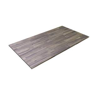 lot 617 image: Interbuild 6 ft. 2 in. L x 3 ft. 4 in. W x 1 in. T Butcher Block Countertop in Oiled Acacia with Dusk Grey Wood Oil Stain, 671714