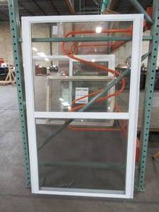 lot 625 image: Storm Door Insert in Aluminum, White, 12 screen, Fin install.
