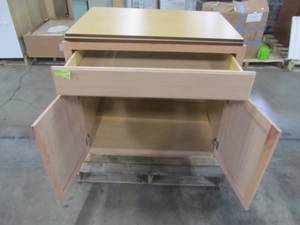 lot 324 image: Hampton Bay Assembled 36x34.5x24 in. Easthaven Sink Base Cabinet with False Drawer Front in Unfinished German Beech EH3635S-GB