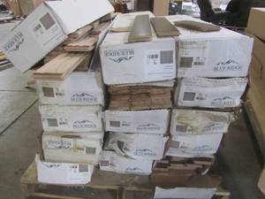 lot 238 image: WHOLESALE PALLET - Blue Ridge Hardwood Flooring Oak Shale 34 in. Thick x 3 in. Wide x Varying Length Solid Hardwood Flooring (18 sq. ft.  case) 20793
