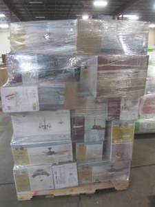 lot 239 image: WHOLESALE MIXED PALLET OF LIGHTING AND CEILING FANS