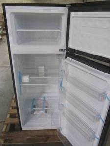 lot 241 image: Magic Chef 7.4 cu. ft. 2-Door Mini Fridge in Platinum Steel with Freezer MCDR740STE