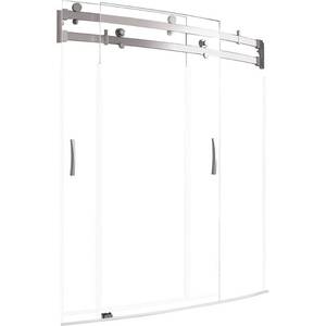 lot 99 image: Delta Classic 400 Curve 60 in. x 62 in. Frameless Sliding Tub Door in Stainless, B55910-6030-SS