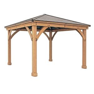 lot 120 image: Yardistry 12 ft x 12 ft Meridian Gazebo, YM11769 - Boxes Have Not Been InspectedSearched (all 3 boxes are there and bound to pallet.