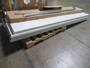 lot 102 image: Clopay Premium Series 8 ft. x 7 ft. 18.4 R-Value Intellicore Insulated Solid White Garage Door, HDP20_SW_SOL - Some Slight ScratchesDents