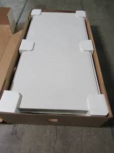 lot 105 image: Bootz Industries Nextile 30 in. x 60 in. x 60 in. 4-Piece Direct-to-Stud Alcove Tub Surround in White, Z041-5000