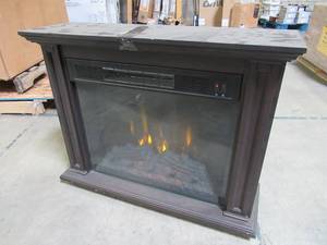 lot 904 image: DURAFLAME 33 W x 26 H x 10.5 D Brown Fireplace, 2312C-FG - DOES NOT HEATBLOW.