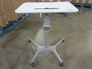 lot 835 image: Woodmaya Adjustable Standing Desk Raiser in White WMDKR-0006WT - LOW RESERVE
