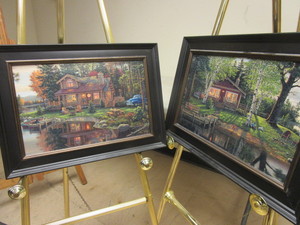 lot 362 image: KIM NORLIEN PEACE LIKE A RIVER CABIN, SIMPLER TIMES PRINTS, FRAMED