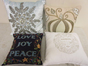 lot 410 image: PIER 1 IMPORTS HOLIDAY PILLOWS, OTHER HOLIDAY PILLOWS