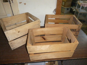 3 Wooden Crates