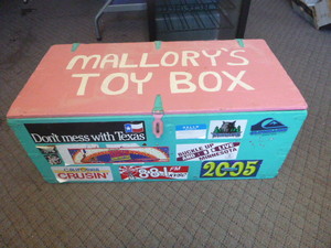 Toy Chest Filled with Tins