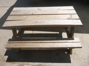 Childs Size Wooden Picnic Table