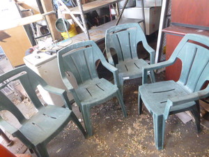 4 Plastic Patio Chairs