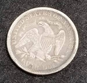 1873 US SEATED LIBERTY QUARTER