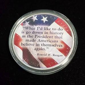 2004 RONALD REAGAN AMERICAN SILVER EAGLE 1 TROY OZ. .999 FINE SILVER IN AIRTITE