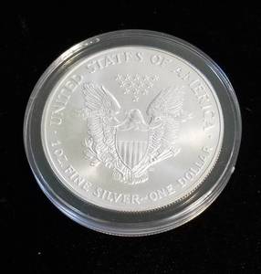 1999 COLORIZED AMERICAN SILVER EAGLE 1 TROY OZ. .999 FINE SILVER IN AIRTITE