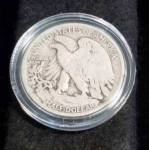 1918-S WALKING LIBERTY HALF DOLLAR IN AIRTITE