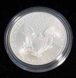 1999 AMERICAN SILVER EAGLE 1 TROY OZ. .999 FINE SILVER IN AIRTITE