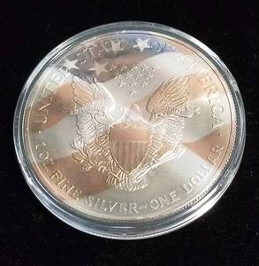 2000 COLORIZED AMERICAN SILVER EAGLE 1 TROY OZ. .999 FINE SILVER IN AIRTITE