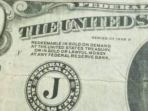 1928 B US $10 GOLD DEMAND FEDERAL RESERVE NOTE