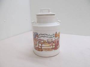 Cream can cookie jar