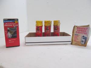 Gas Cans, Router, Driveway alarm