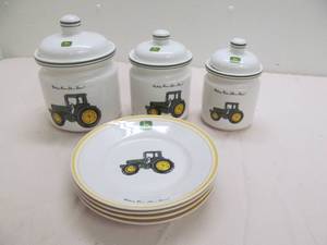 John deere dishes,canisters
