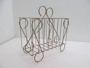 vintage wire magazine rack