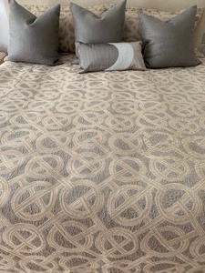 King Size Coverlet -Custom Made with Shams and Throw Pillows