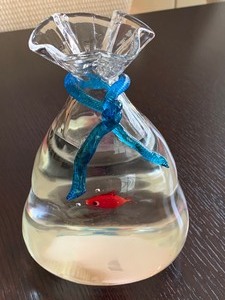 Art Glass Fish in a Bag- Signed