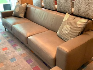 Beautiful Leather Couch by Della Robbia