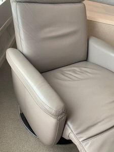 W. Schillig Leather Swivel and Reclining  Chair
