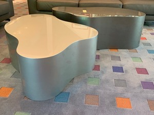 Pair of Free Form Coffee TablesContemporary Style