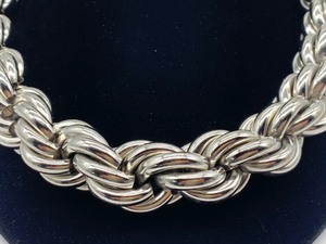 Statement Piece Silver Tone Chunky Necklace