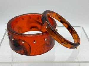 Pair of Vintage LucitePlastic Bangle Bracelets