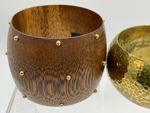 R.J. Graziano Cuff Bracelet and Bronze Hammered Bracelet